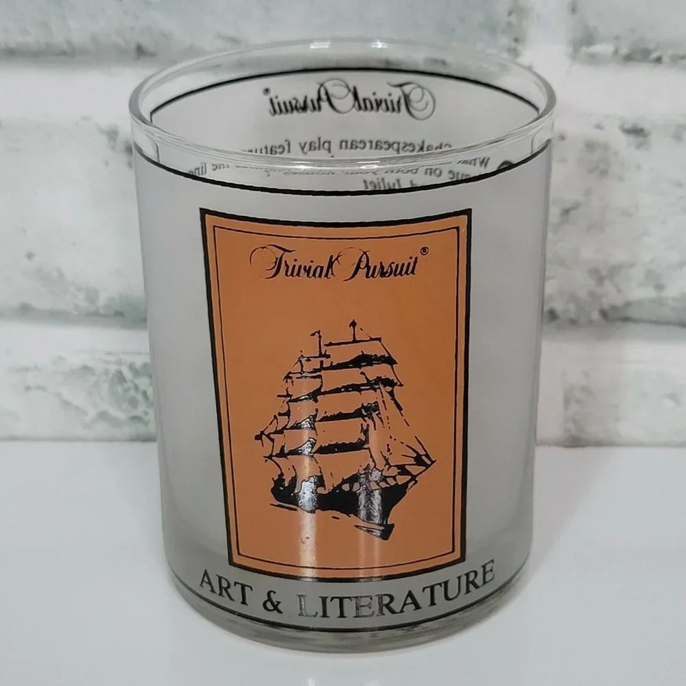Vintage Trivial Pursuit Art & Literature Game‎ Rocks Glass Pop Culture Culver